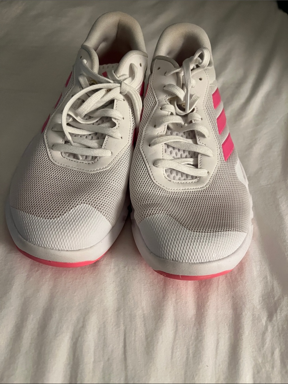 adidas White and Pink Women's Training Shoes